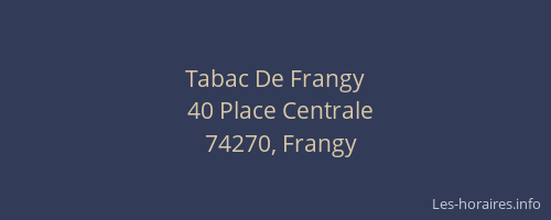 Tabac De Frangy