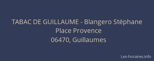 TABAC DE GUILLAUME - Blangero Stéphane