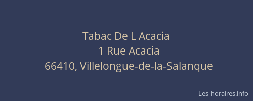 Tabac De L Acacia