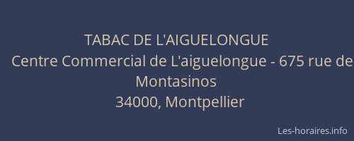 TABAC DE L'AIGUELONGUE