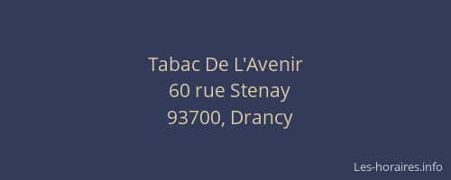 Tabac De L'Avenir