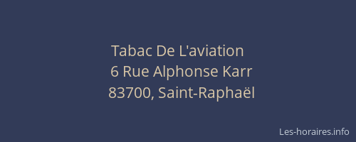 Tabac De L'aviation