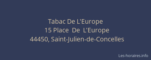 Tabac De L'Europe
