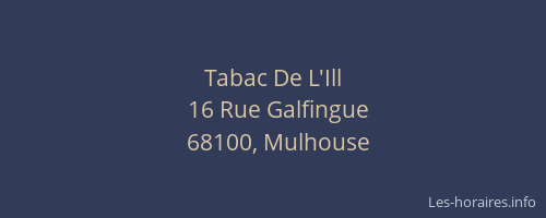 Tabac De L'Ill