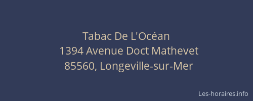 Tabac De L'Océan