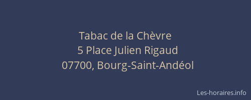 Tabac de la Chèvre