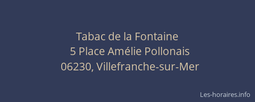 Tabac de la Fontaine