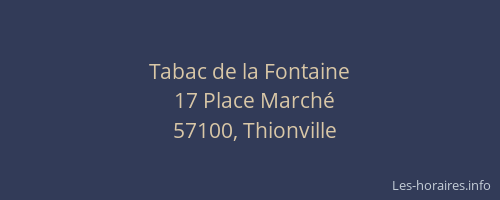 Tabac de la Fontaine
