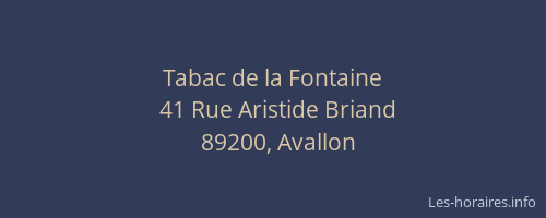Tabac de la Fontaine