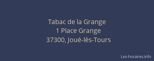 Tabac de la Grange