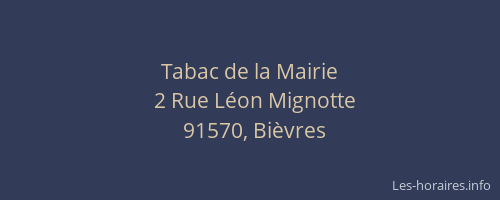 Tabac de la Mairie