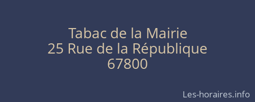 Tabac de la Mairie
