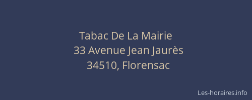 Tabac De La Mairie