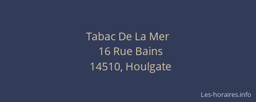 Tabac De La Mer