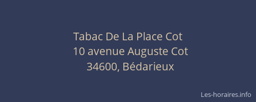 Tabac De La Place Cot