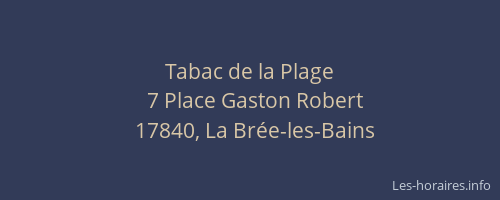 Tabac de la Plage