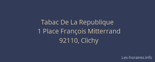 Tabac De La Republique
