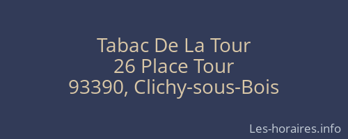 Tabac De La Tour