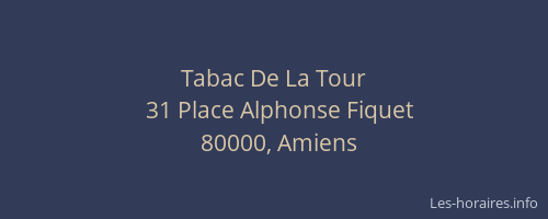 Tabac De La Tour