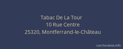 Tabac De La Tour