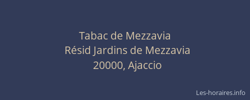 Tabac de Mezzavia