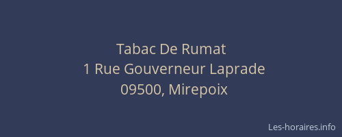 Tabac De Rumat