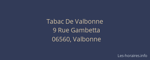 Tabac De Valbonne