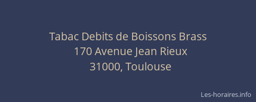 Tabac Debits de Boissons Brass