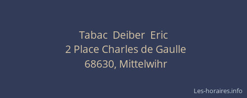 Tabac  Deiber  Eric