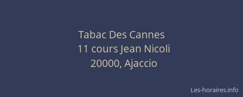 Tabac Des Cannes