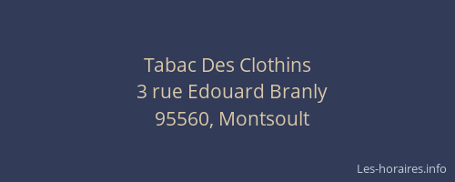 Tabac Des Clothins