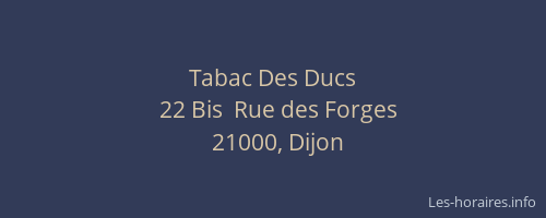 Tabac Des Ducs
