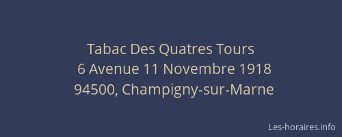 Tabac Des Quatres Tours