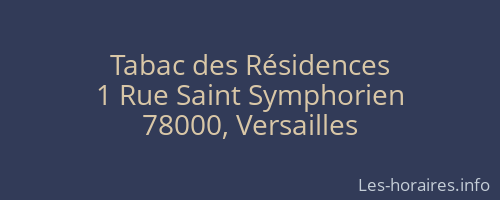 Tabac des Résidences