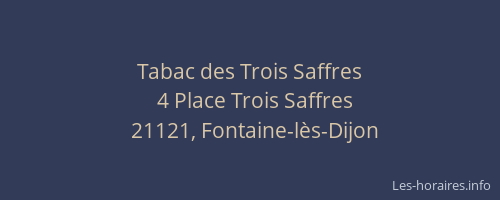 Tabac des Trois Saffres