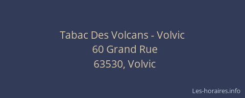 Tabac Des Volcans - Volvic