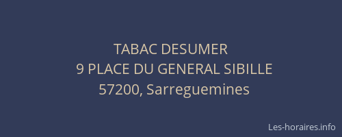 TABAC DESUMER