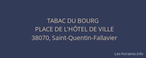 TABAC DU BOURG