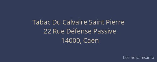 Tabac Du Calvaire Saint Pierre