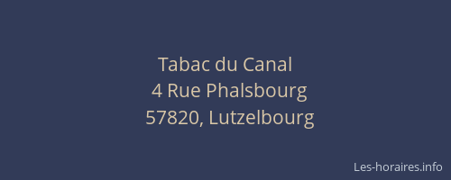 Tabac du Canal
