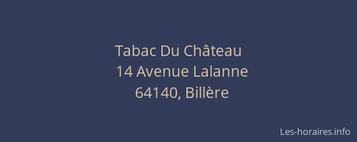 Tabac Du Ch&acirc;teau