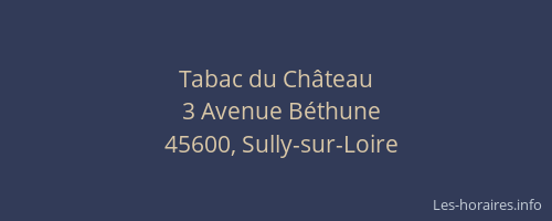 Tabac du Ch&acirc;teau