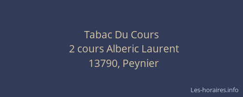 Tabac Du Cours