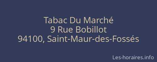 Tabac Du Marché