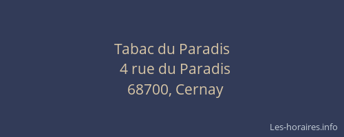 Tabac du Paradis