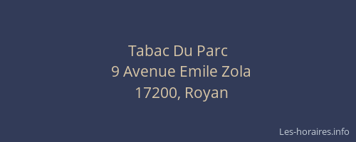 Tabac Du Parc