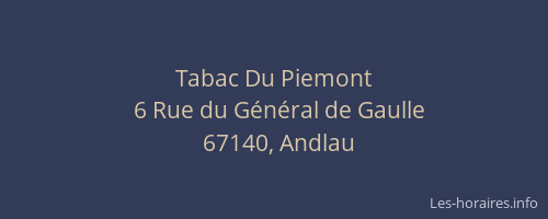 Tabac Du Piemont