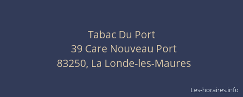 Tabac Du Port