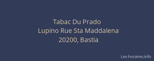 Tabac Du Prado
