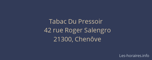 Tabac Du Pressoir